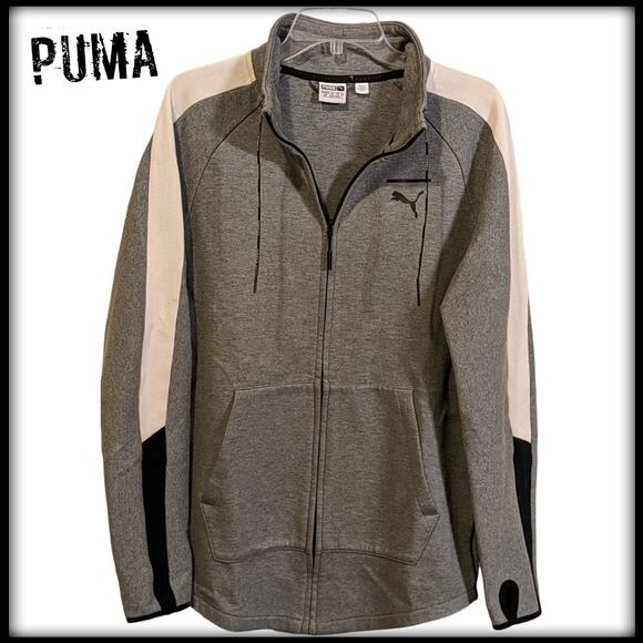 PUMA Evostripe Full Zip Up Hoodie Sweatshirt Drycell Gray Reflective Women's S - Picture 1 of 10